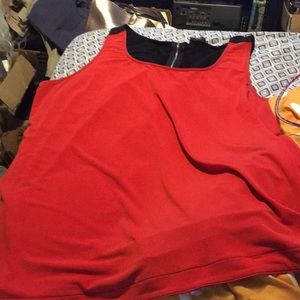 Sleeveless top with zipper back two  color